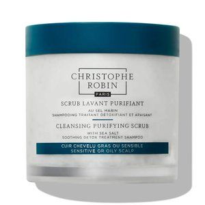 CHRISTOPHE ROBIN Purifying Scalp Scrub w/ Sea Salt Detoxifying Treatment Shampoo